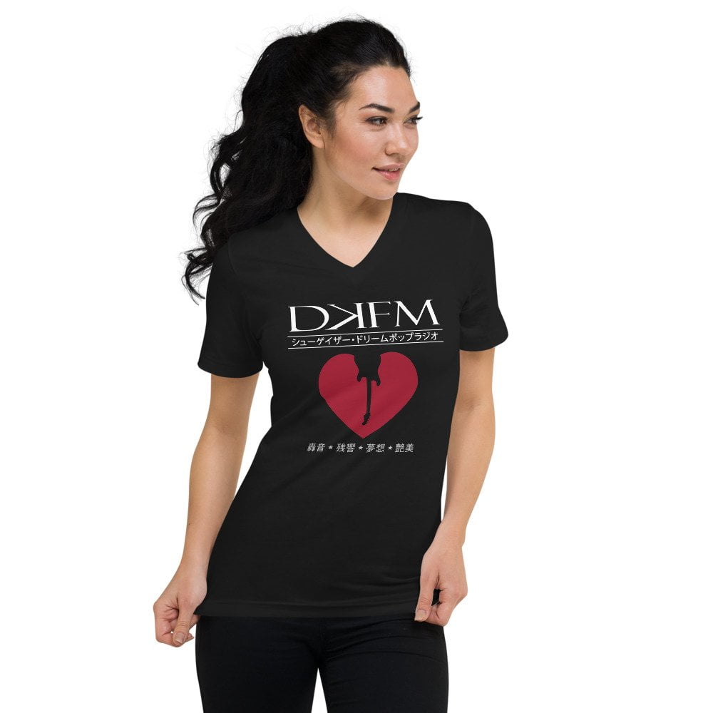Women's Short Sleeve V-Neck DKFM Japan T-Shirt