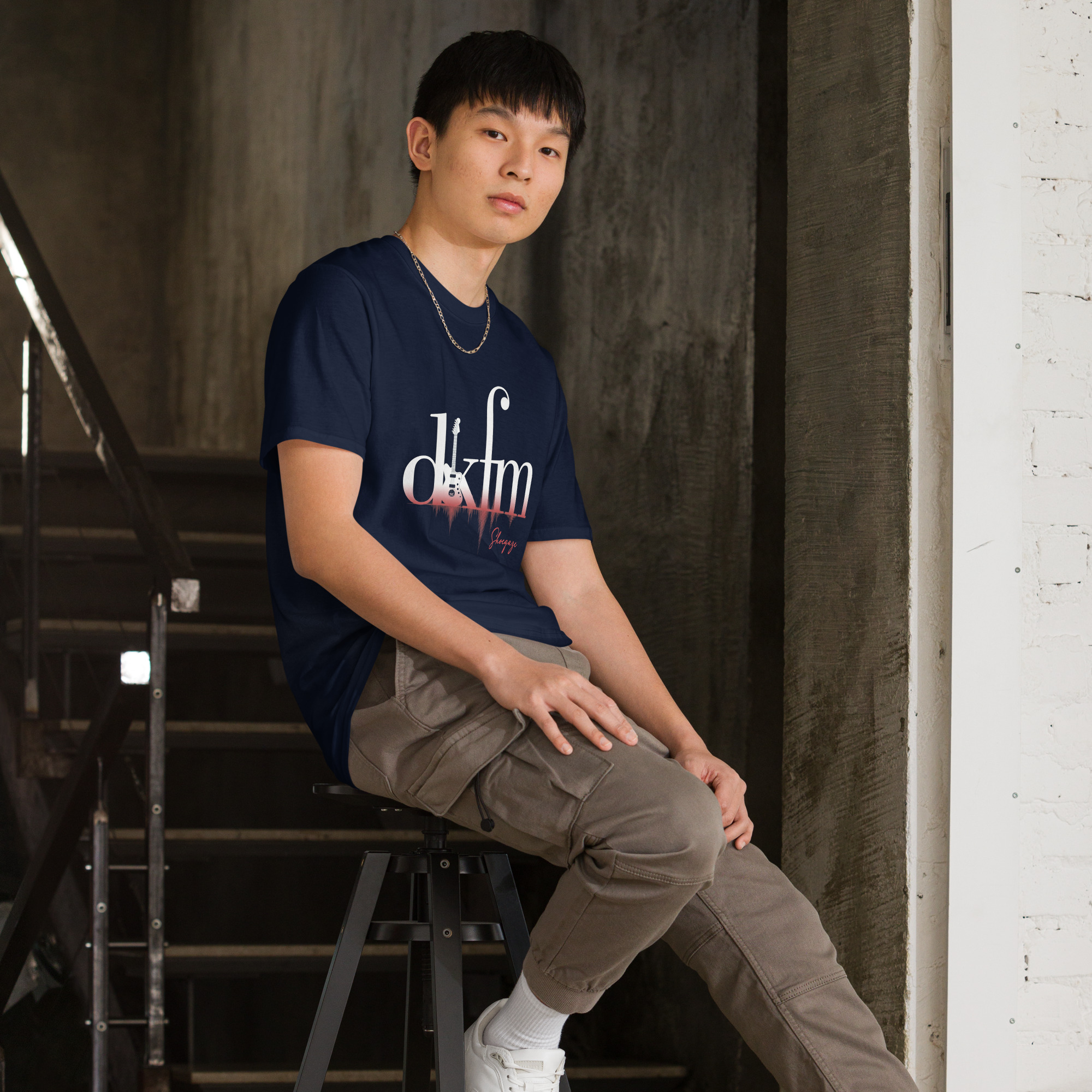 DKFM XIV Guitar Logo Short-Sleeve Unisex T-Shirt: DARKsided - Image 3